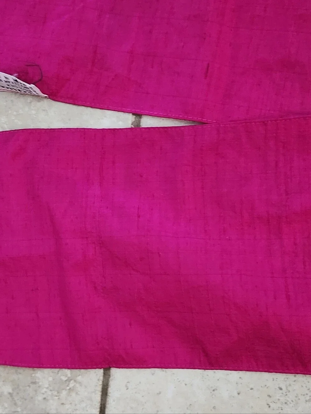Accessory Street Vibrant Fuchsia Long Thin Silk Head Scarf/Scarf